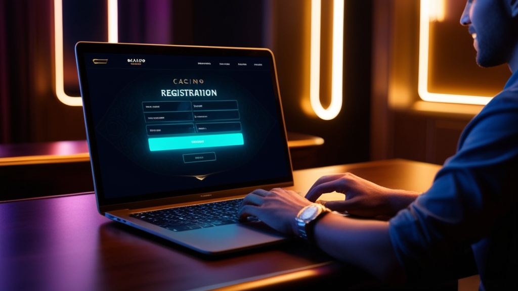 Új felhasználó regisztrációs űrlapot tölt ki a Nnv Casino felületén